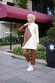 Noshe Deri Pantolonlu Takım